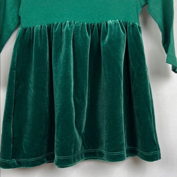 Old Navy Green Velour long sleeve Holiday knit dress size 6-12 months - Picture 6 of 8